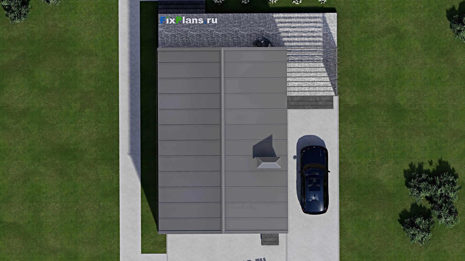 F-2861 - Планы дома с мансардой 9 на 14, площадью 220 м² с террасой, балконом и 4 спальнями