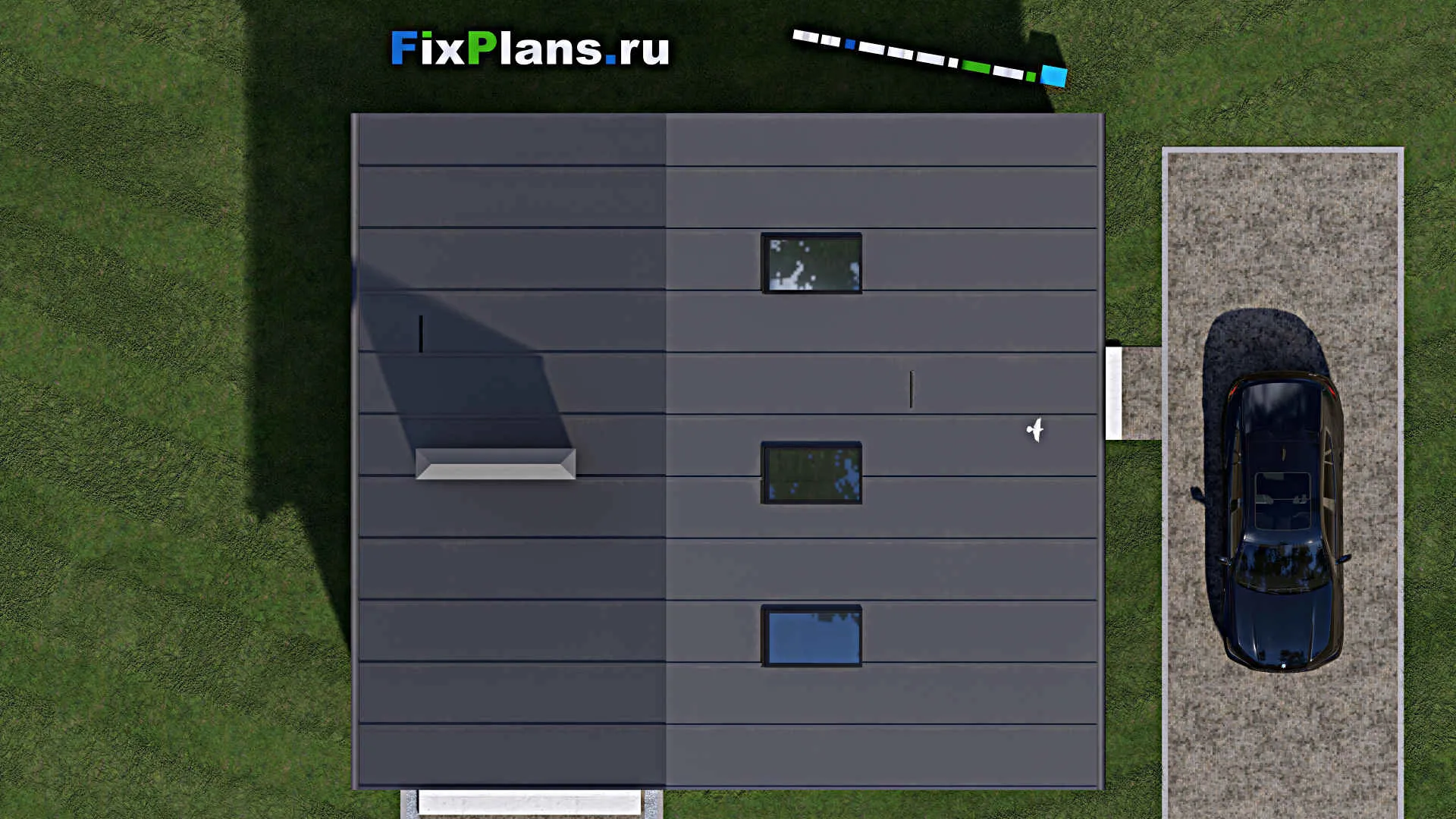 F-1160 - Планы дома с мансардой 9 на 10, площадью 150 м² с террасой, балконом и 3 спальнями