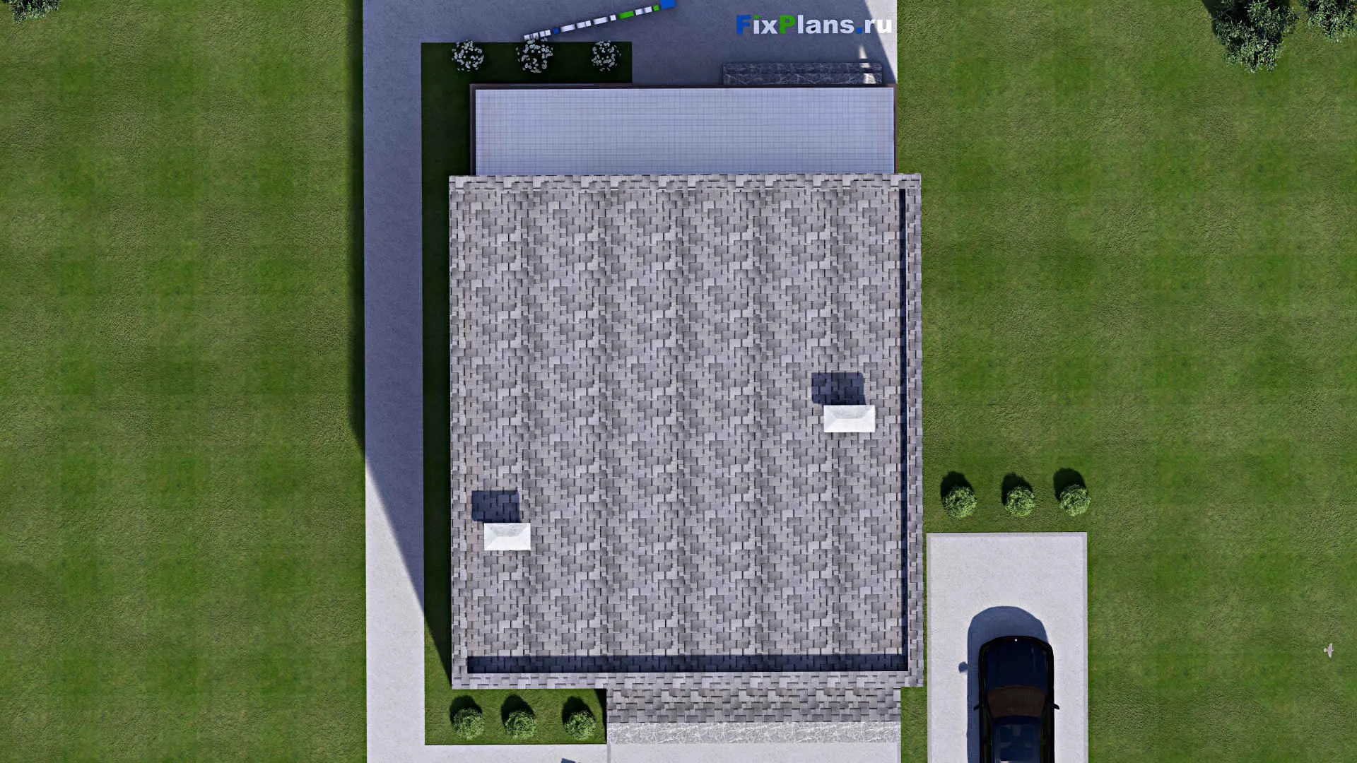 F-15389 - Планы двухэтажного дома 12 на 17, площадью 290 м² с террасой, балконом и 3 спальнями