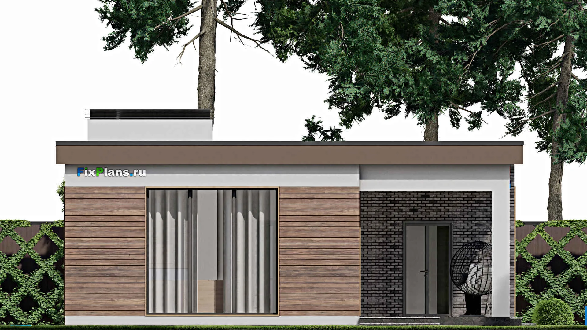 F-8864 - План одноэтажного дома 10 на 22, площадью 180 м² с террасой и 3 спальнями