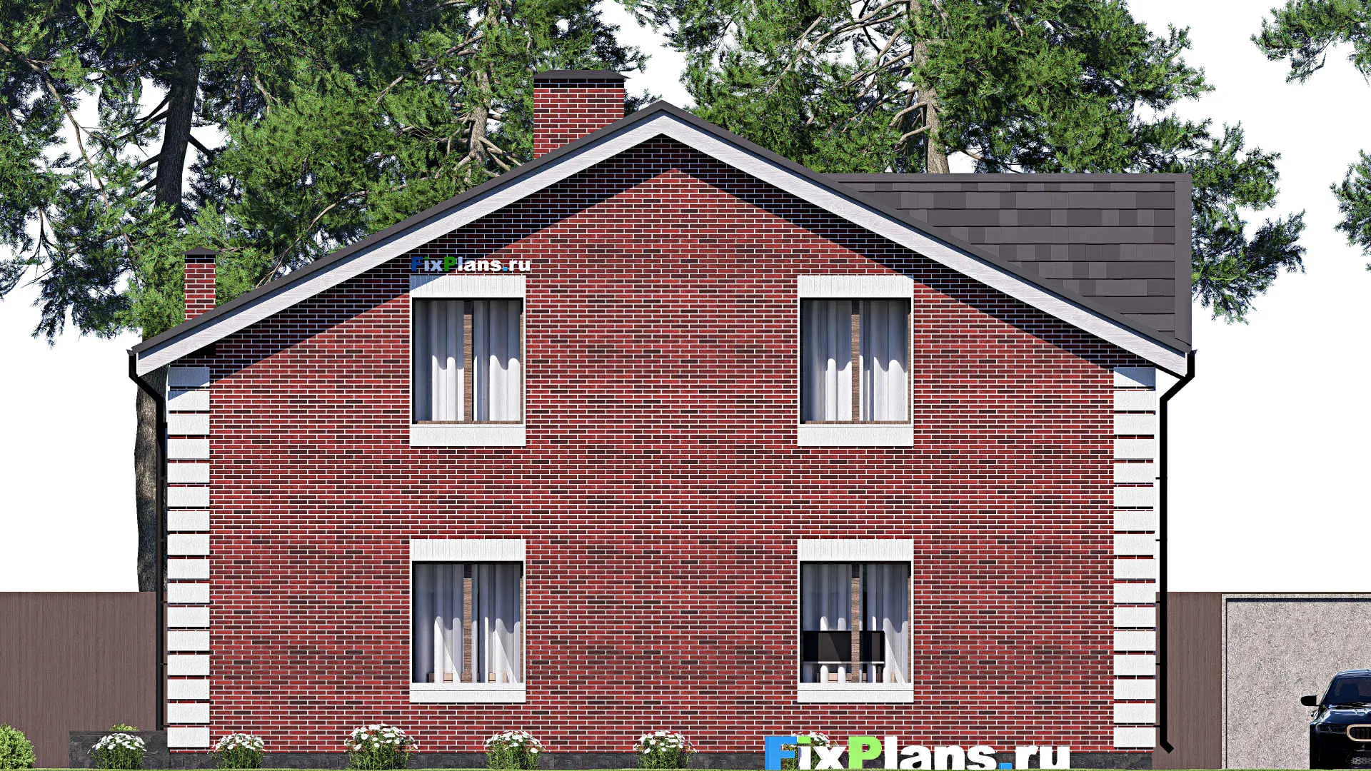 F-17801 - Проект дома с мансардой 14 на 17, площадью 310 м² с 4 спальнями