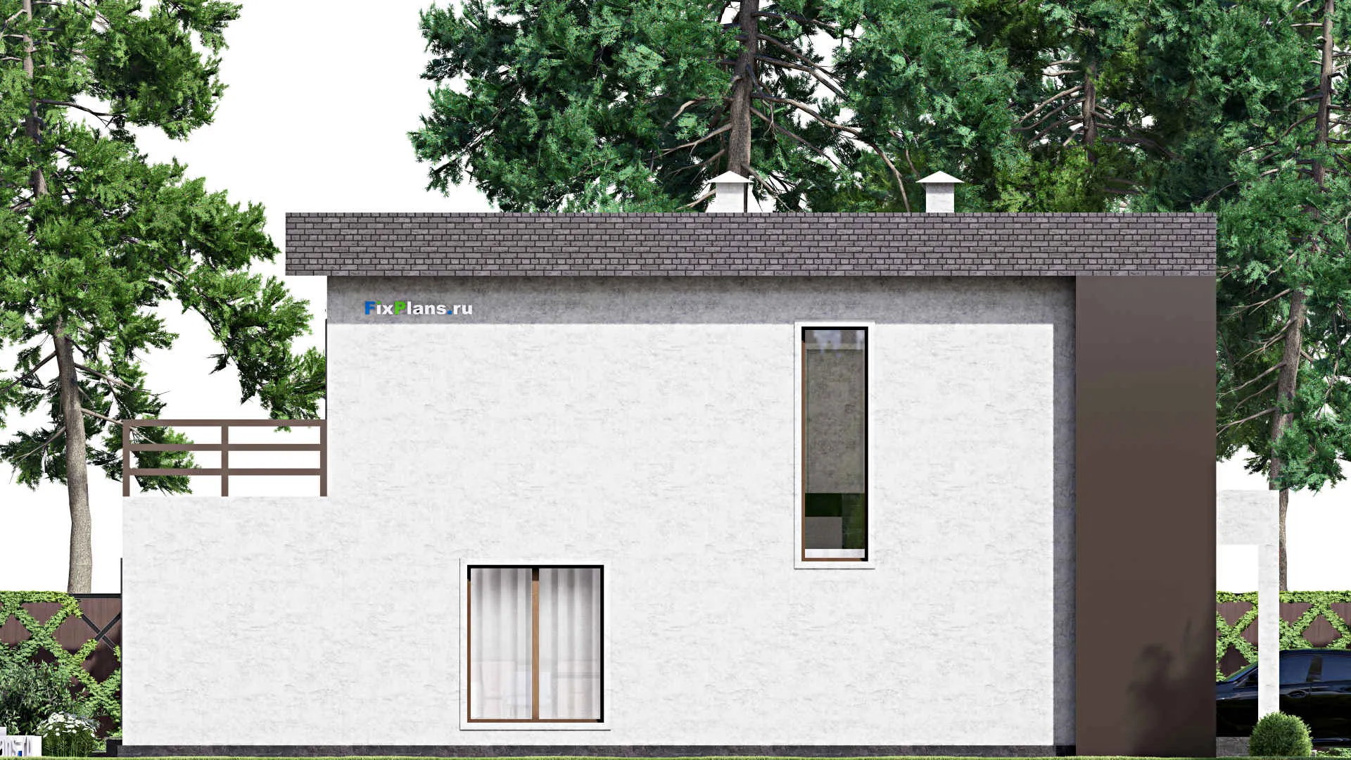 F-15389 - Планы двухэтажного дома 12 на 17, площадью 290 м² с террасой, балконом и 3 спальнями