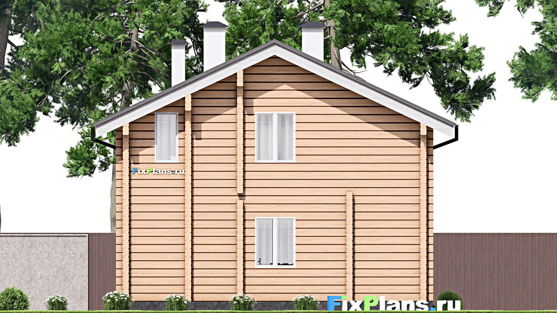 F-12518 - Планы дома с мансардой 10 на 14, площадью 170 м² с 5 спальнями