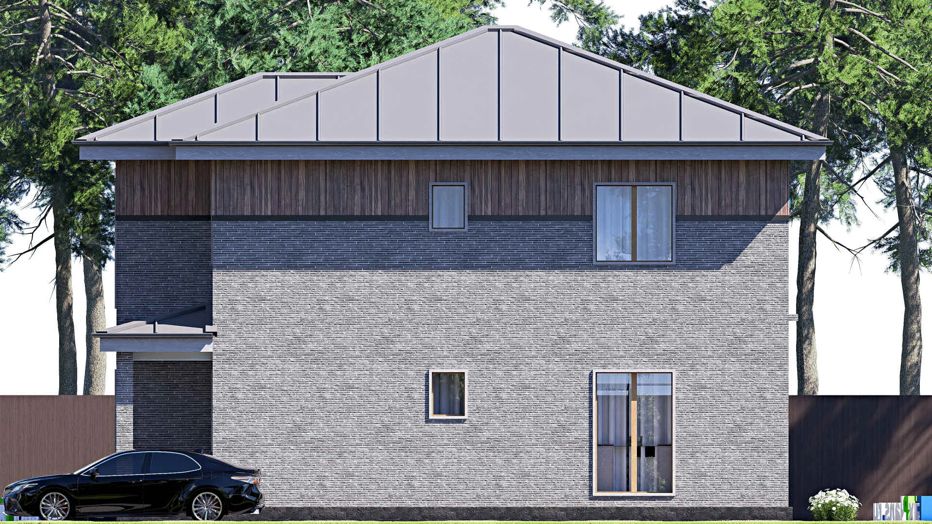 F-18602 - Планы двухэтажного дома 10 на 13, площадью 170 м² с 3 спальнями