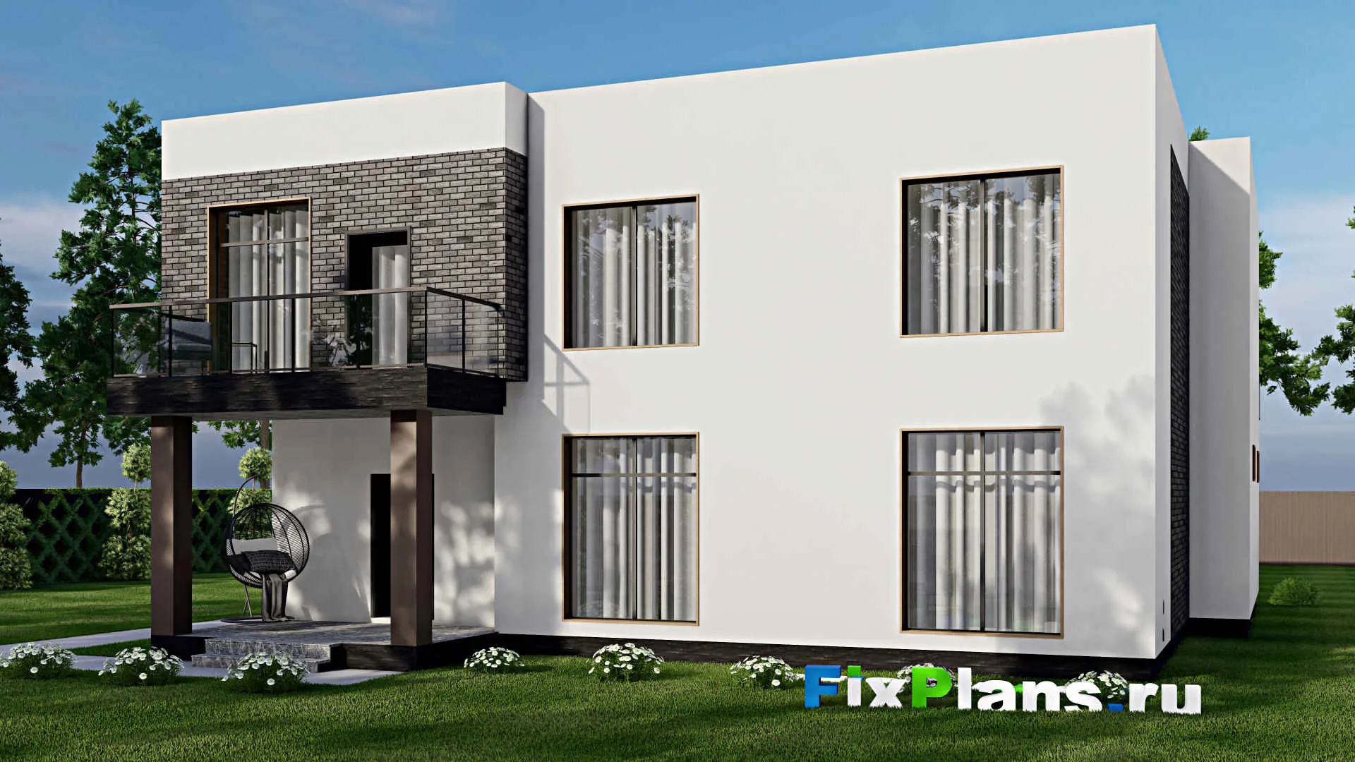 F-11888 - Планы двухэтажного дома 15 на 17, площадью 300 м² с 3 спальнями