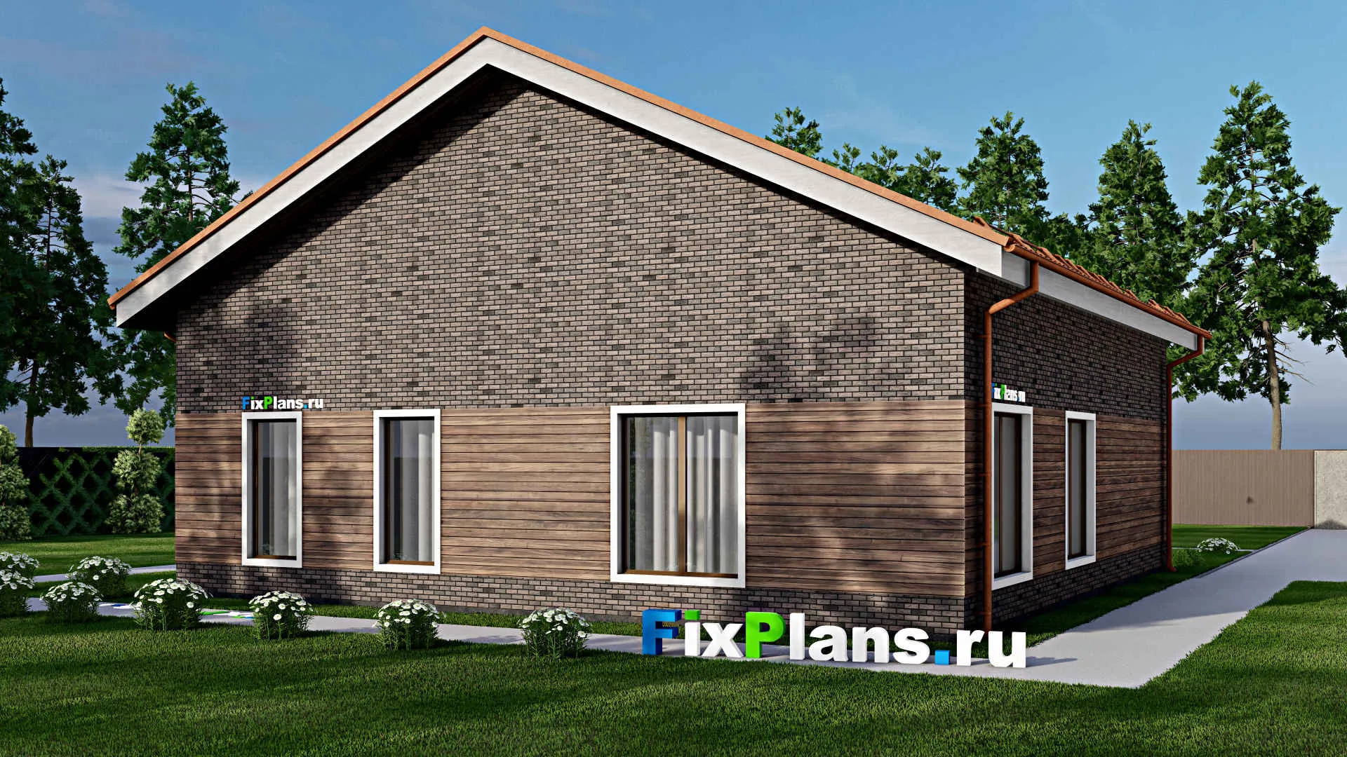 F-8315 - Проект одноэтажного дома 14 на 15, площадью 160 м² с 3 спальнями