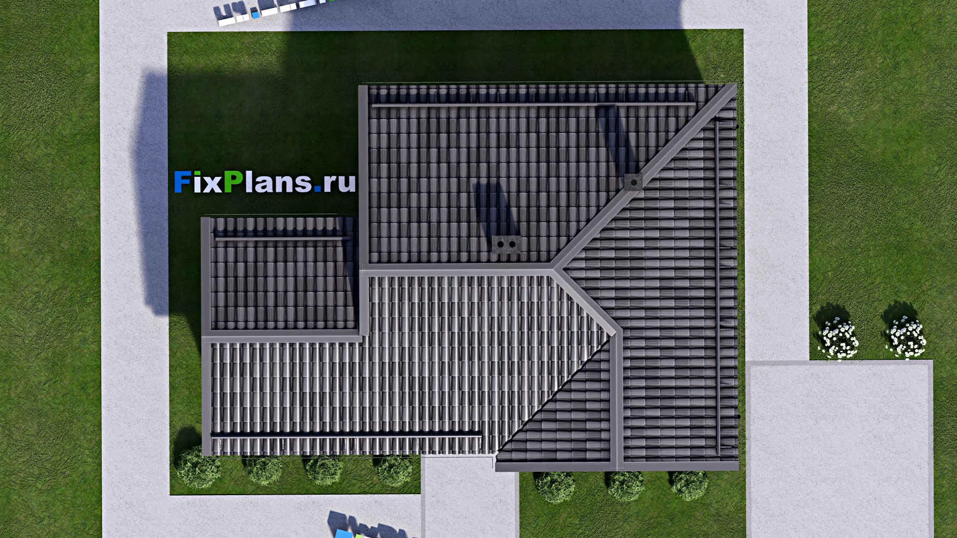 F-15659 - Проект бани 8 на 11, площадью 60 м² с комнатой отдыха, терассой и санузлом