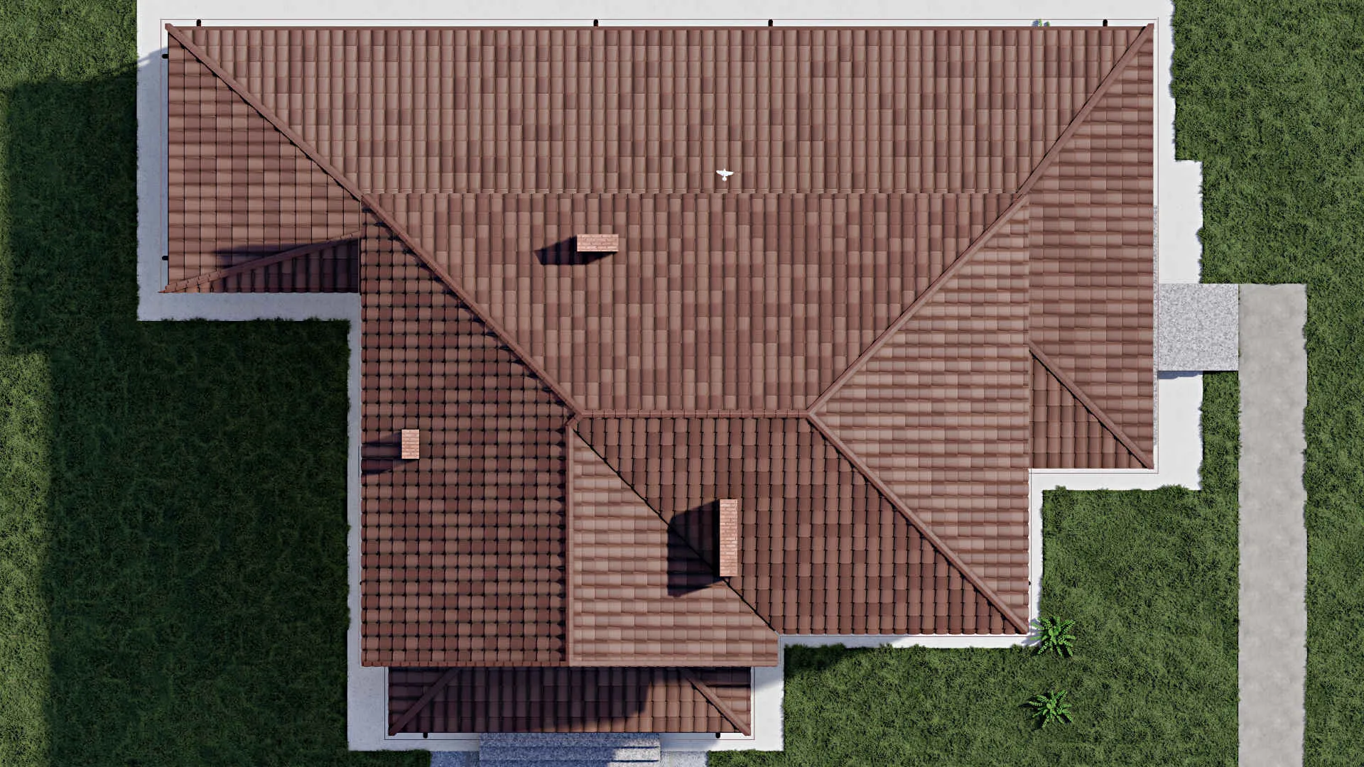 F-0386 - Планы двухэтажного дома 10 на 14, площадью 290 м² с террасой и 4 спальнями