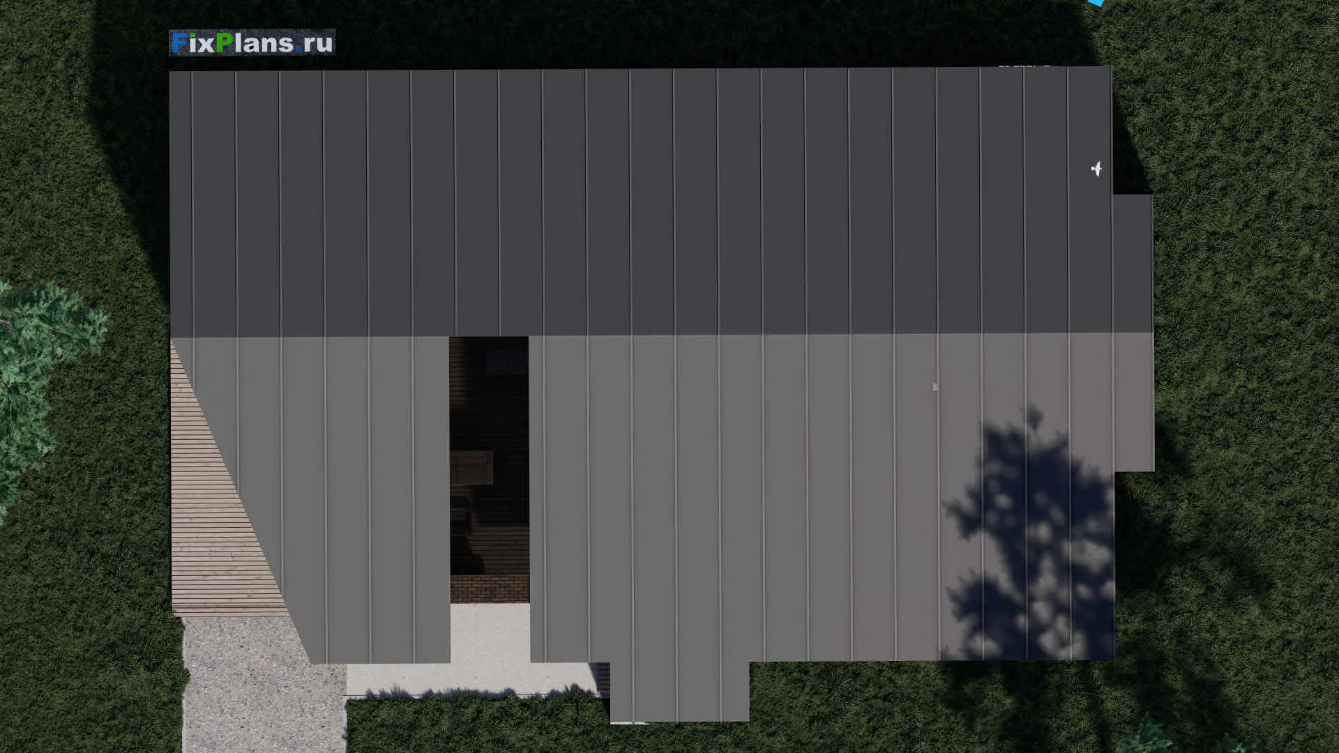 F-0440 - Проект одноэтажного дома 16 на 25, площадью 220 м² с 3 спальнями