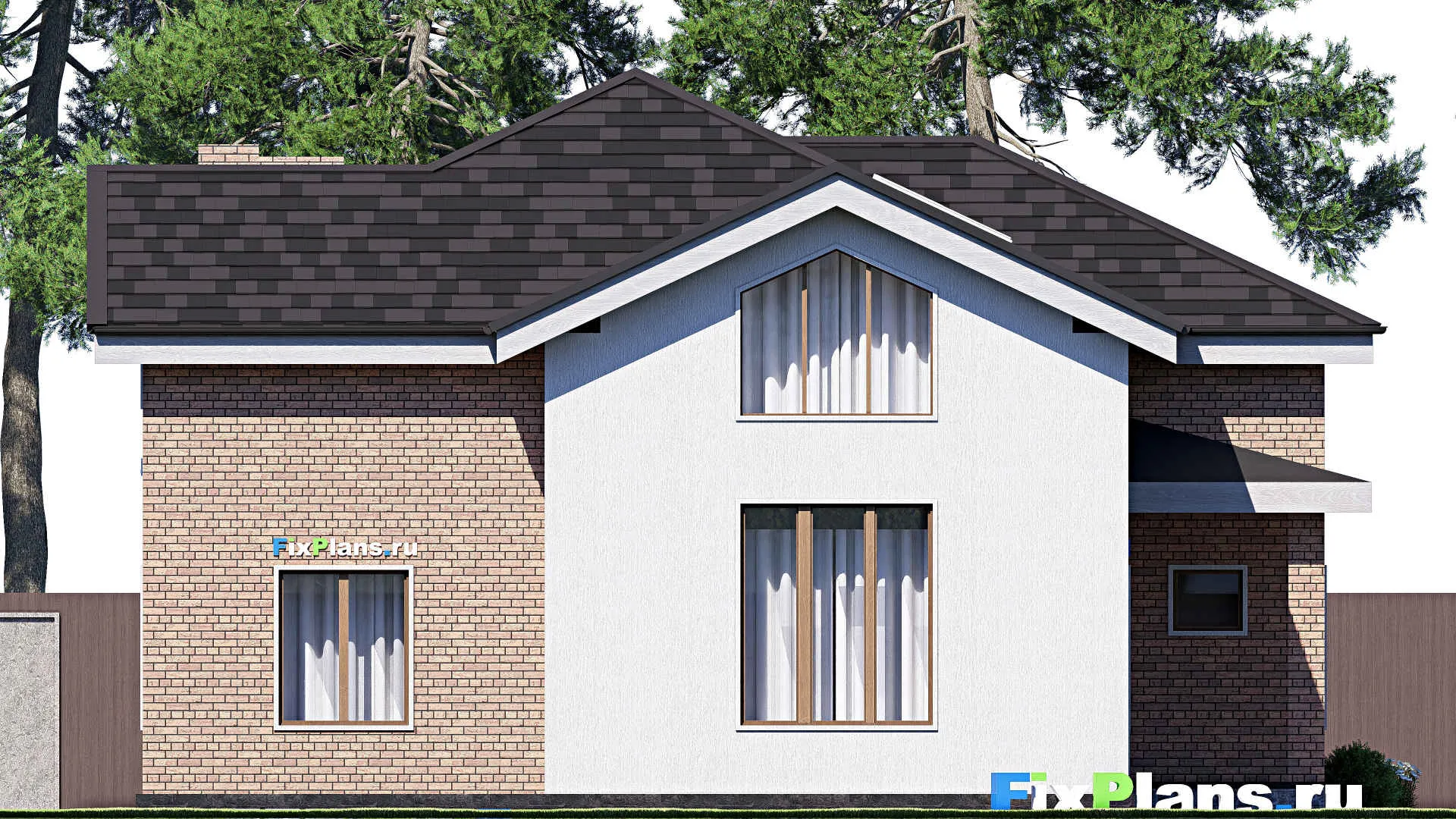 F-18620 - Проект одноэтажного дома 13 на 19, площадью 240 м² с 5 спальнями