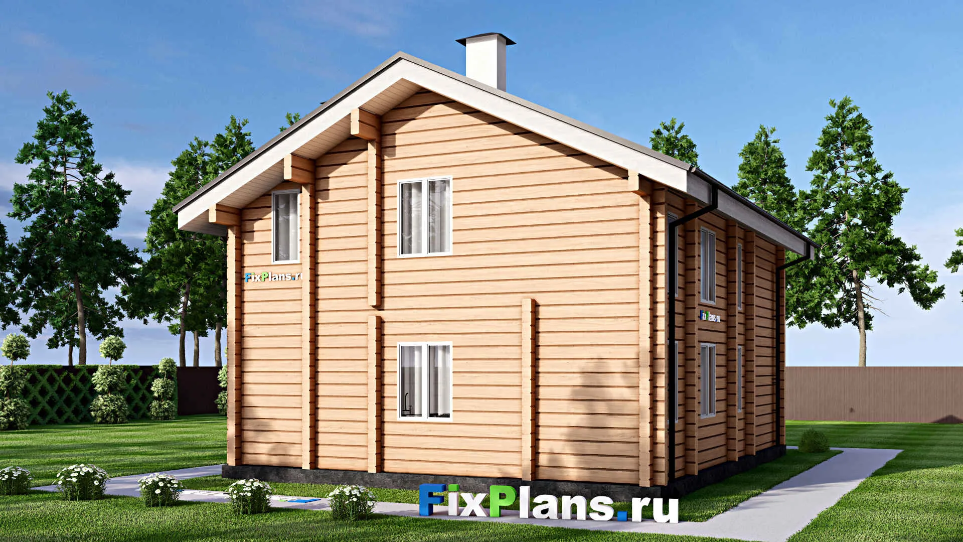 F-12518 - Планы дома с мансардой 10 на 14, площадью 170 м² с 5 спальнями