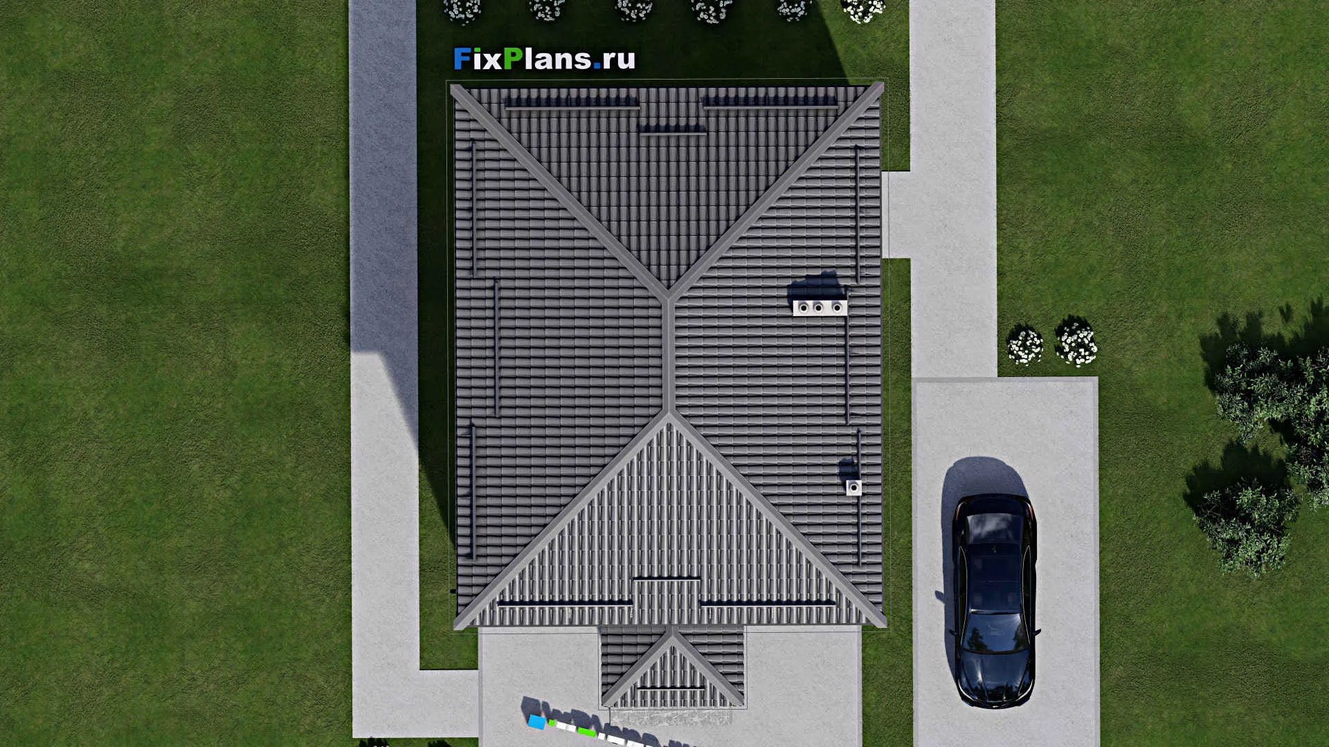 F-3806 - Планы двухэтажного дома 9 на 12, площадью 160 м² с 4 спальнями