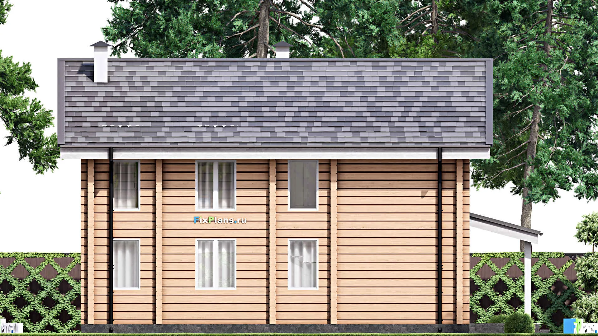 F-12518 - Планы дома с мансардой 10 на 14, площадью 170 м² с 5 спальнями