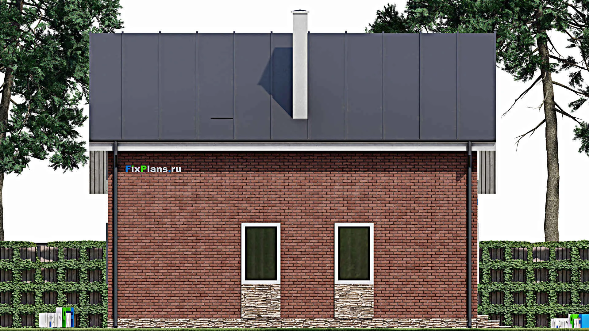 F-1160 - Планы дома с мансардой 9 на 10, площадью 150 м² с террасой, балконом и 3 спальнями