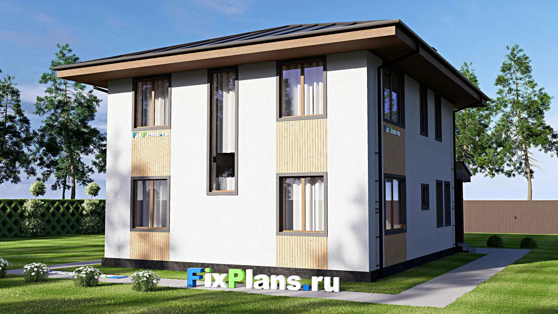 F-17837 - Проект двухэтажного дома 10 на 13, площадью 170 м² с 5 спальнями