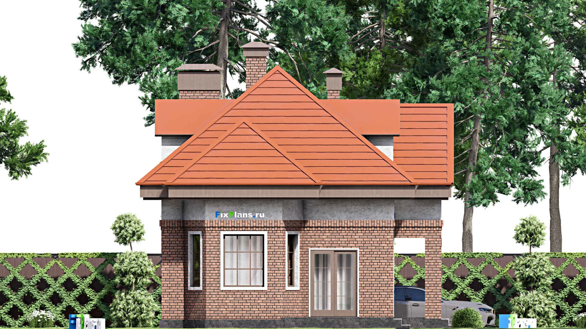 F-15362 - Проект дома с мансардой 9 на 10, площадью 90 м² с 1 спальнями