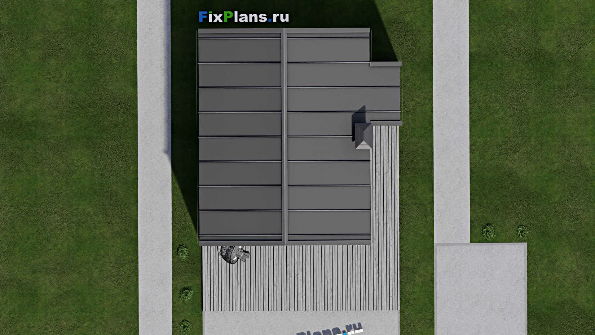 F-6857 - Проект дома с мансардой 9 на 10, площадью 120 м² с террасой и 3 спальнями