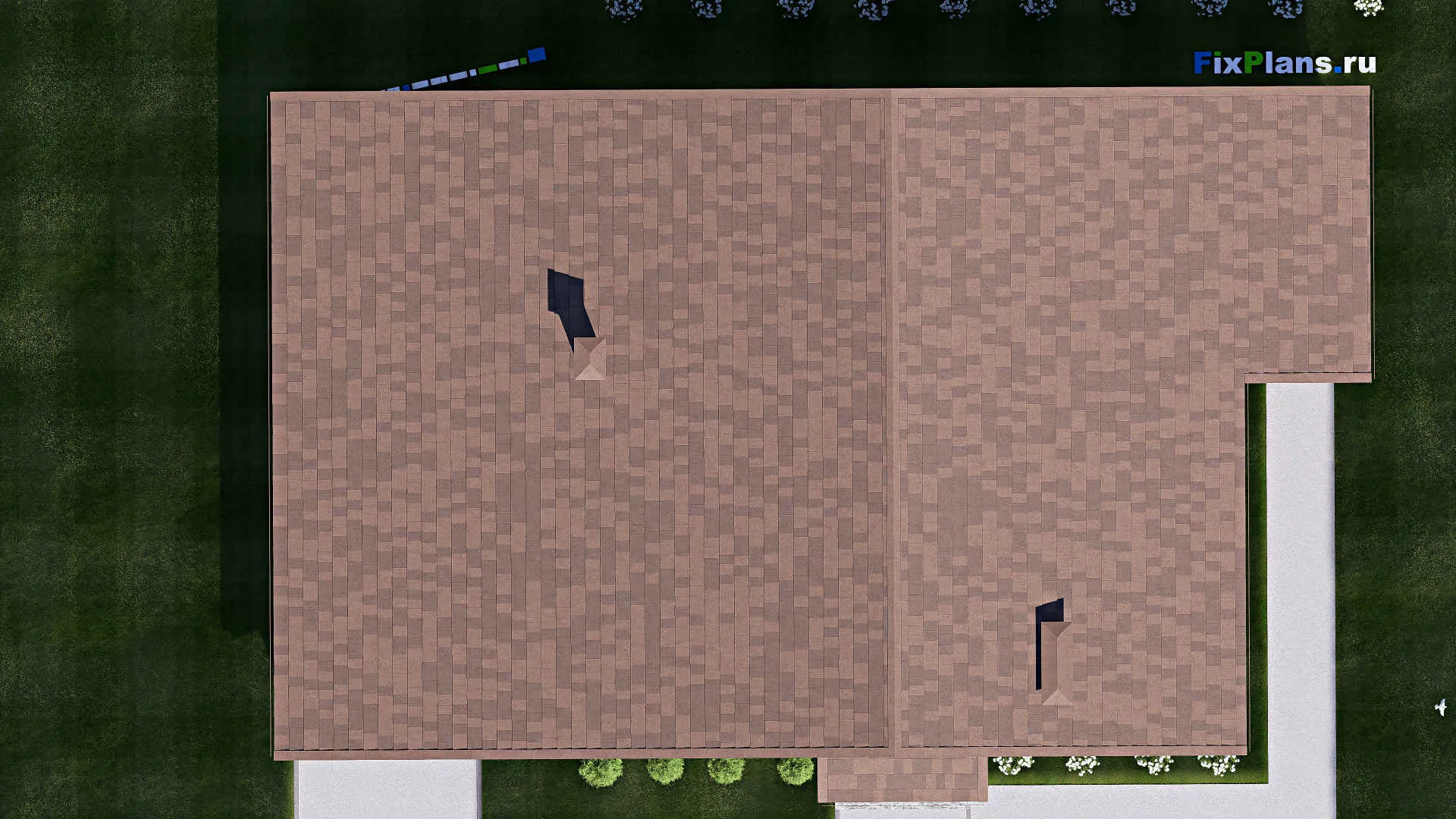 F-17432 - Планы дома с мансардой 15 на 24, площадью 310 м² с террасой и 3 спальнями