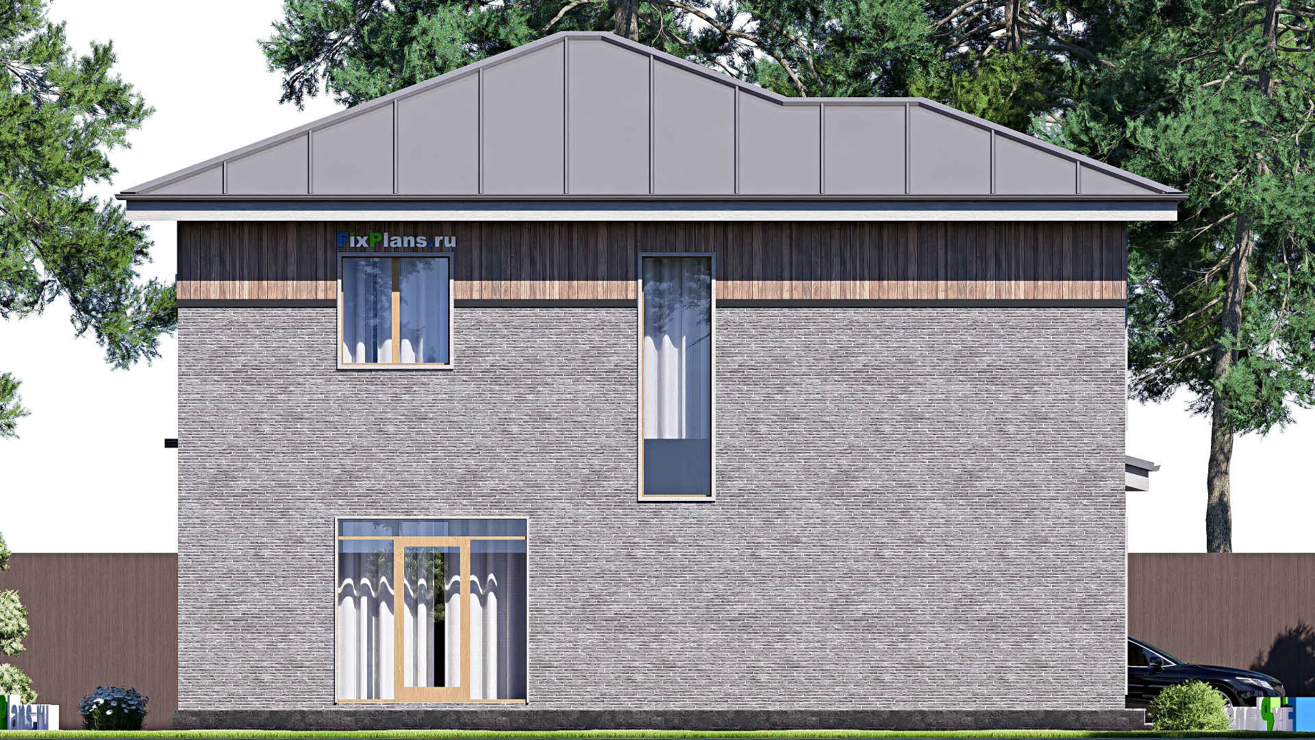 F-18602 - Планы двухэтажного дома 10 на 13, площадью 170 м² с 3 спальнями