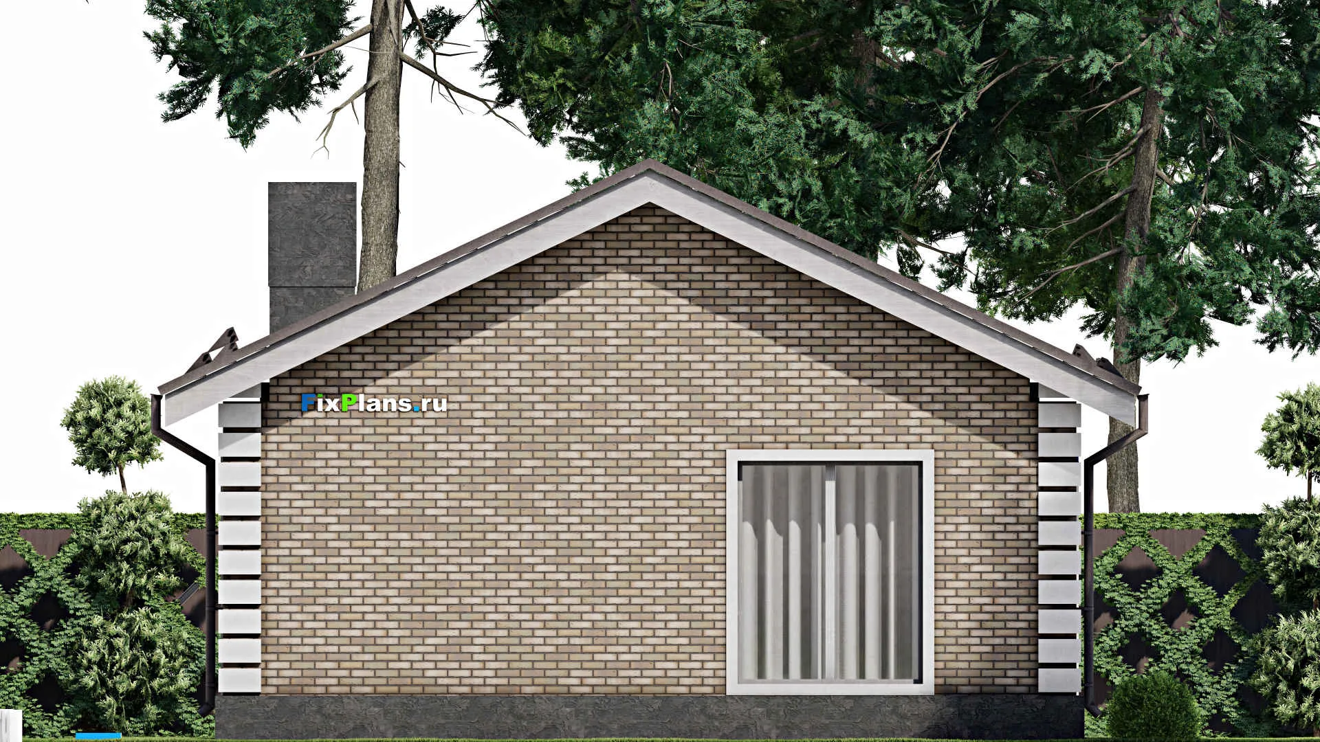 F-5381 - Проект одноэтажного дома 9 на 14, площадью 100 м² с 3 спальнями