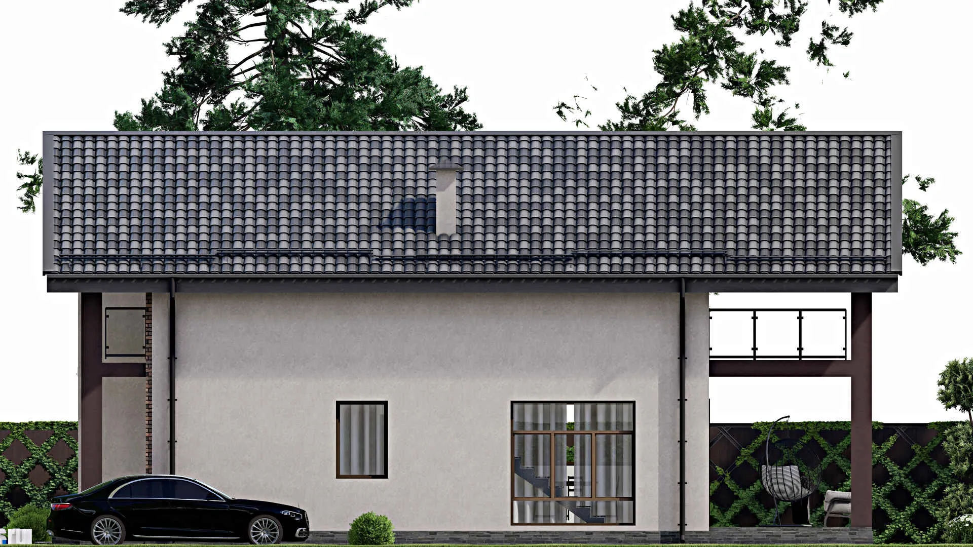 F-10421 - Планы дома с мансардой 11 на 16, площадью 250 м² с 4 спальнями