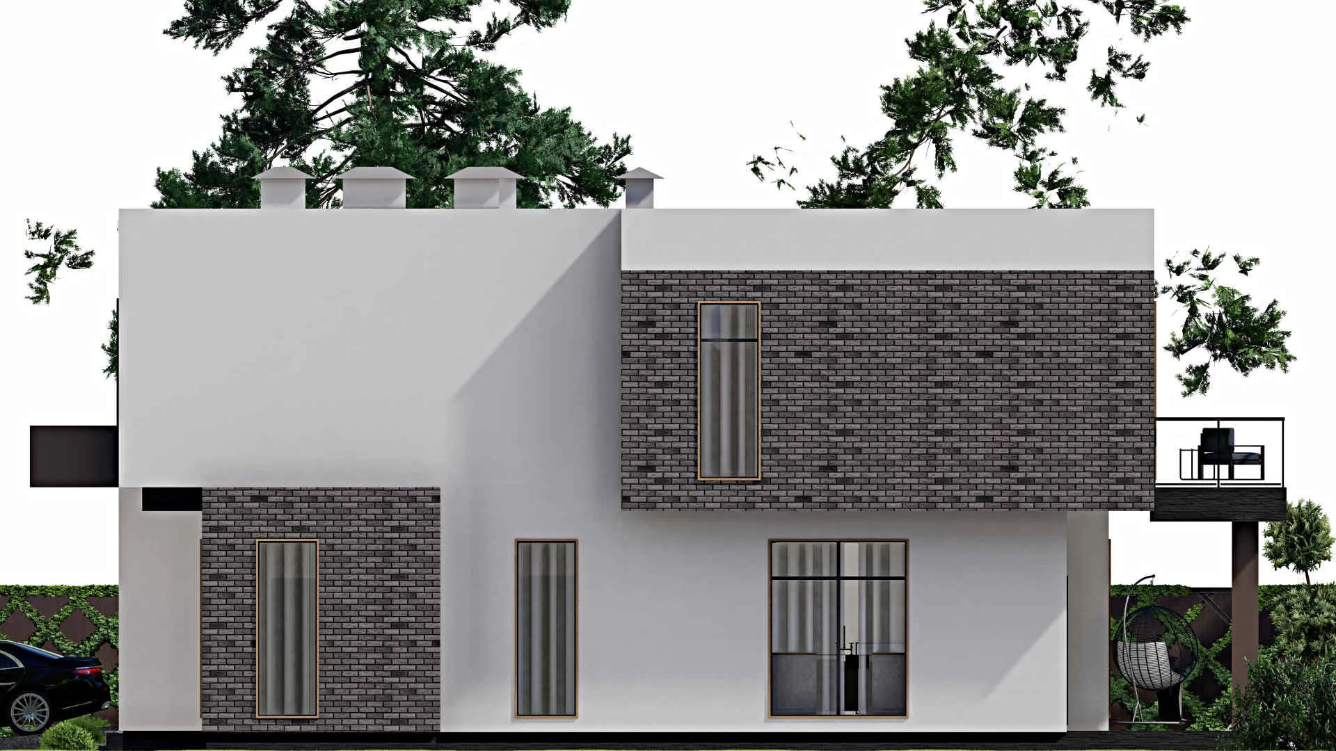 F-11888 - Планы двухэтажного дома 15 на 17, площадью 300 м² с 3 спальнями